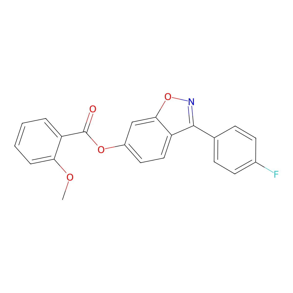3-(4-Fluorophenyl)-1,2-benzoxazol-6-yl 2-methoxybenzoate molecular structure, CAS 1144491-69-9
