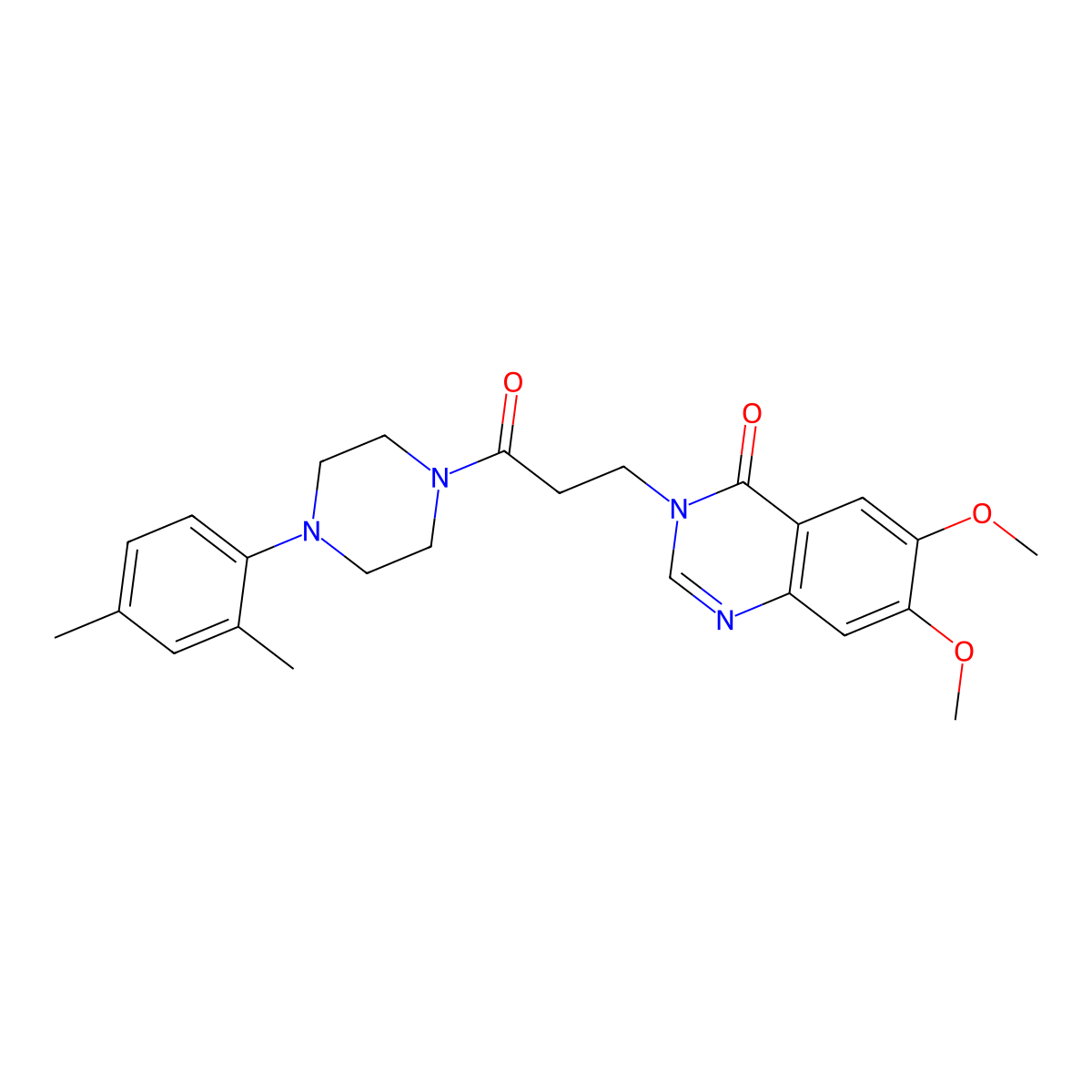 3-{3-[4-(2,4-dimethylphenyl)piperazin-1-yl]-3-oxopropyl}-6,7-dimethoxyquinazolin-4(3H)-one molecular structure, CAS 1144492-73-8