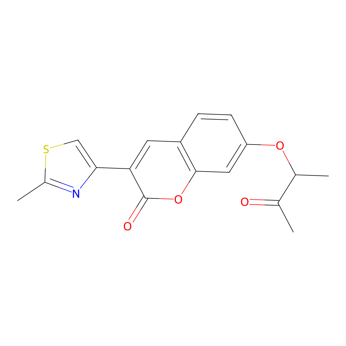 3-(2-methyl-1,3-thiazol-4-yl)-7-[(3-oxobutan-2-yl)oxy]-2H-chromen-2-one molecular structure, CAS 1144492-79-4