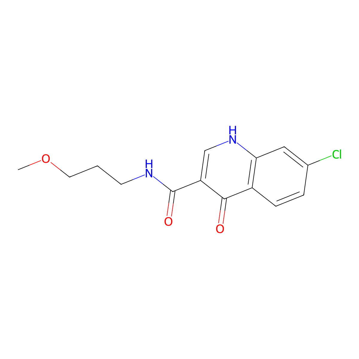 7-chloro-N-(3-methoxypropyl)-4-oxo-1,4-dihydroquinoline-3-carboxamide molecular structure, CAS 1144493-85-5