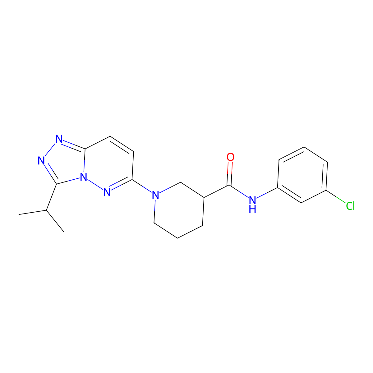 N-(3-chlorophenyl)-1-[3-(propan-2-yl)[1,2,4]triazolo[4,3-b]pyridazin-6-yl]piperidine-3-carboxamide molecular structure, CAS 1144494-21-2