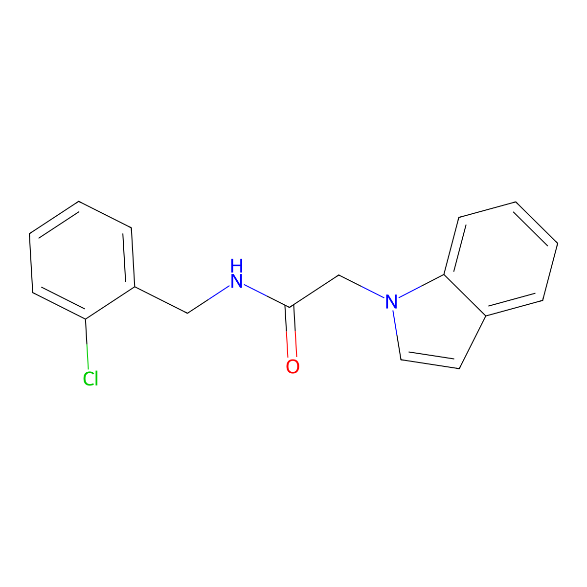 N-(2-chlorobenzyl)-2-(1H-indol-1-yl)acetamide molecular structure, CAS 1144494-38-1
