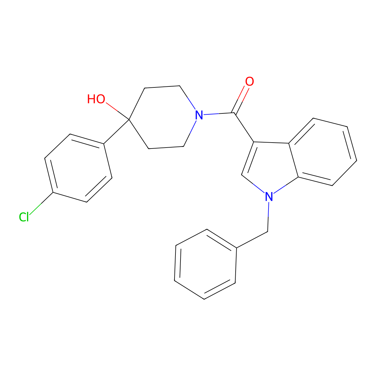 1-[(1-benzyl-1H-indol-3-yl)carbonyl]-4-(4-chlorophenyl)-4-piperidinol molecular structure, CAS 1144494-99-4
