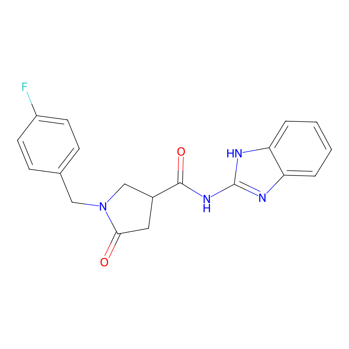 N-(1,3-dihydro-2H-benzimidazol-2-ylidene)-1-(4-fluorobenzyl)-5-oxopyrrolidine-3-carboxamide molecular structure, CAS 1144495-05-5