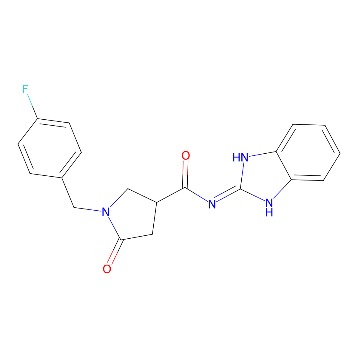 N-(1,3-dihydro-2H-benzimidazol-2-ylidene)-1-(4-fluorobenzyl)-5-oxopyrrolidine-3-carboxamide molecular structure, CAS 1144495-05-5