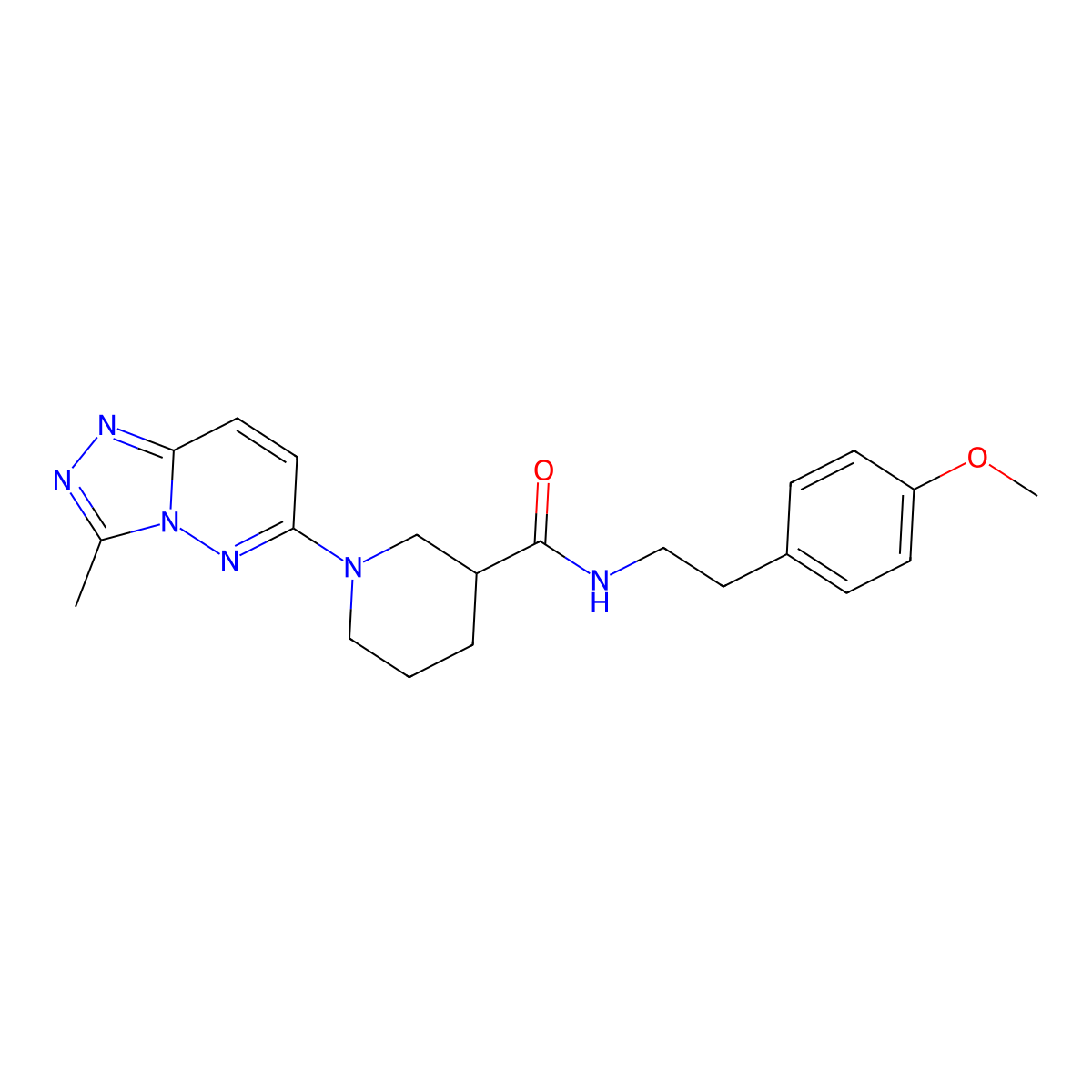 N-[2-(4-methoxyphenyl)ethyl]-1-(3-methyl[1,2,4]triazolo[4,3-b]pyridazin-6-yl)piperidine-3-carboxamide molecular structure, CAS 1144495-47-5