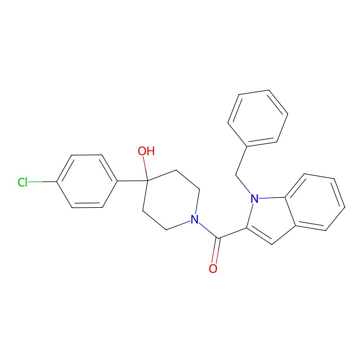 1-[(1-benzyl-1H-indol-2-yl)carbonyl]-4-(4-chlorophenyl)-4-piperidinol molecular structure, CAS 1144495-50-0
