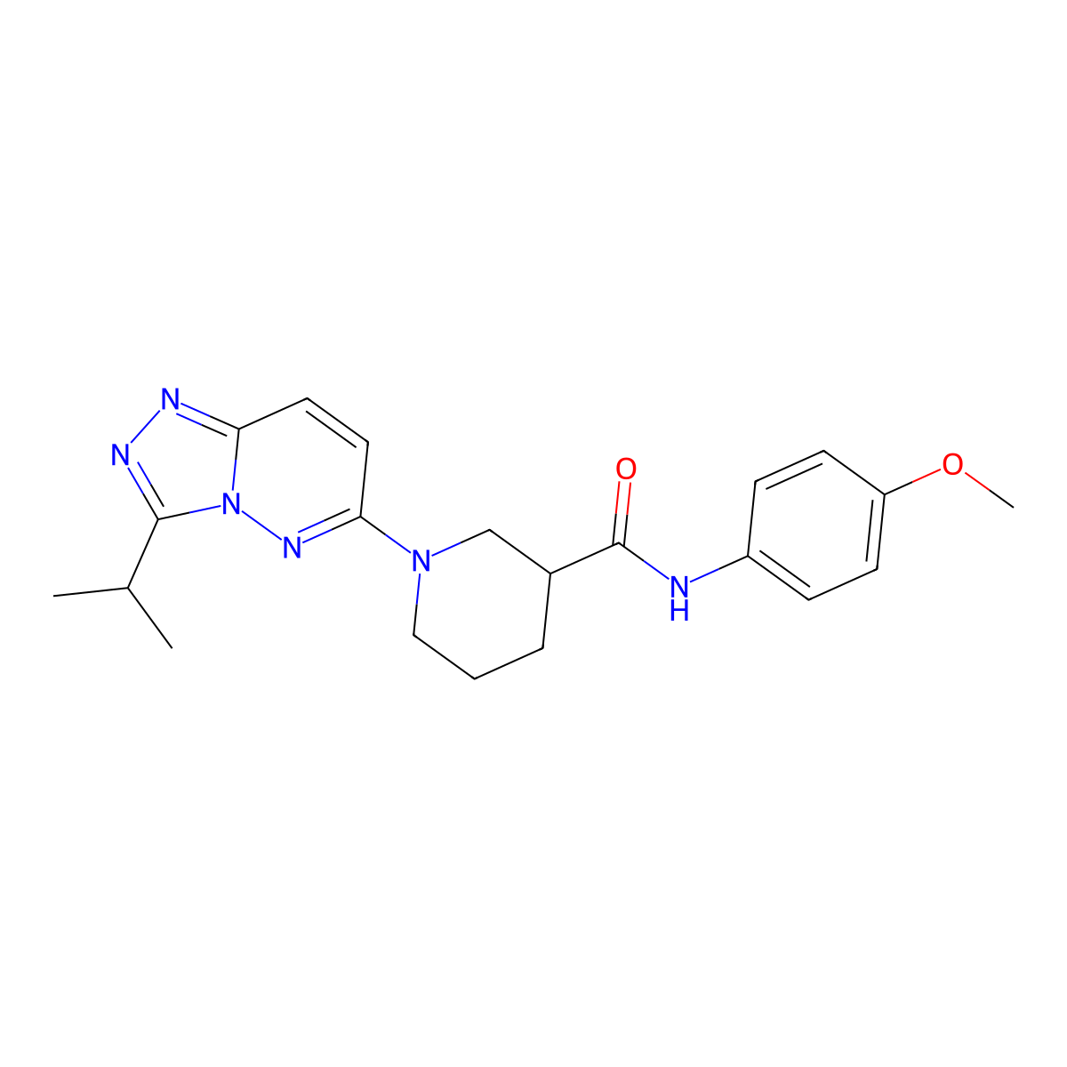 N-(4-methoxyphenyl)-1-[3-(propan-2-yl)[1,2,4]triazolo[4,3-b]pyridazin-6-yl]piperidine-3-carboxamide molecular structure, CAS 1144495-98-6