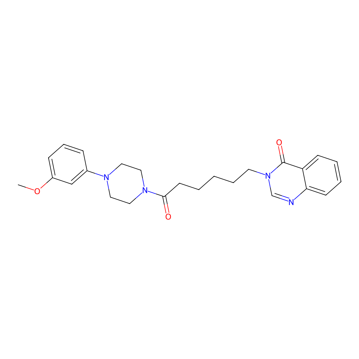 3-{6-[4-(3-methoxyphenyl)piperazin-1-yl]-6-oxohexyl}quinazolin-4(3H)-one molecular structure, CAS 1144497-10-8