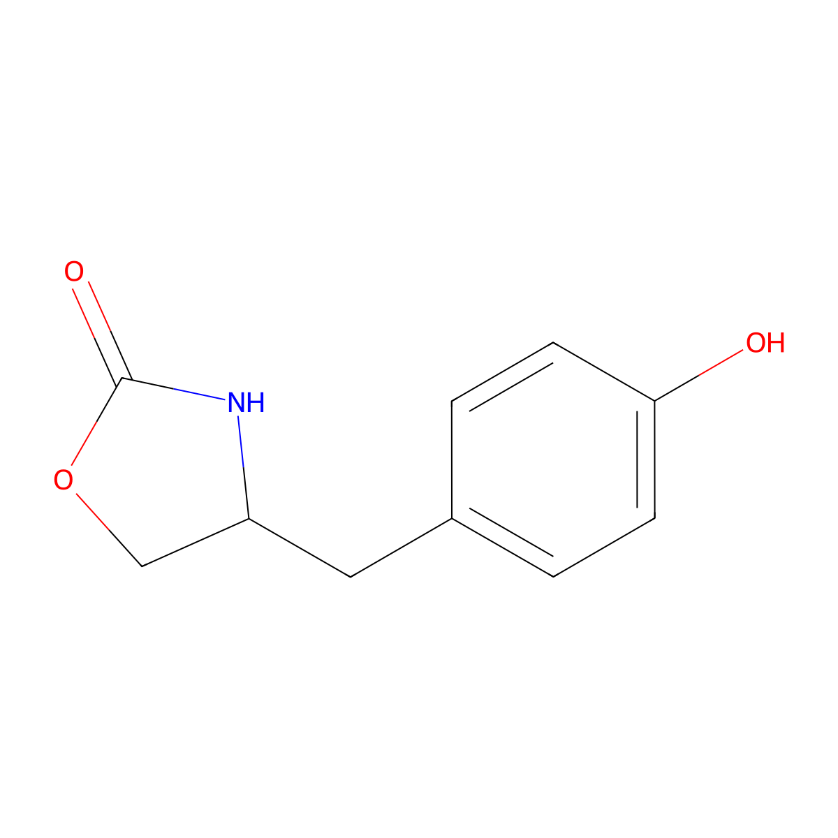 4-[(4-Hydroxyphenyl)methyl]-1,3-oxazolidin-2-one molecular structure, CAS 1144497-33-5