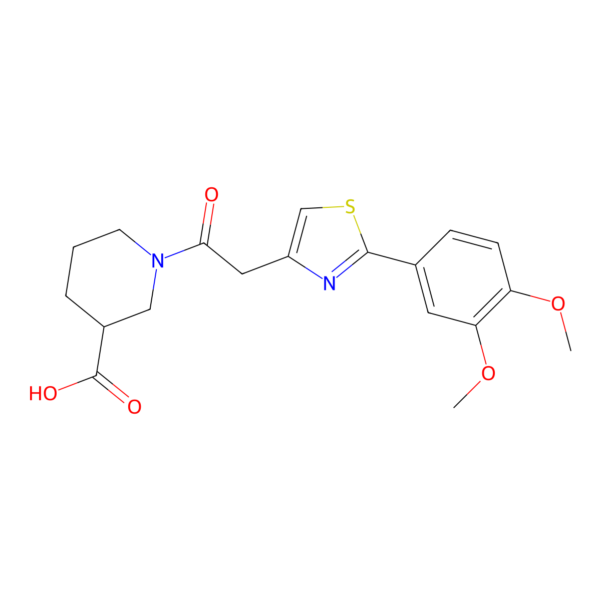 1-{[2-(3,4-Dimethoxyphenyl)-1,3-thiazol-4-yl]acetyl}piperidine-3-carboxylic acid molecular structure, CAS 1144497-57-3