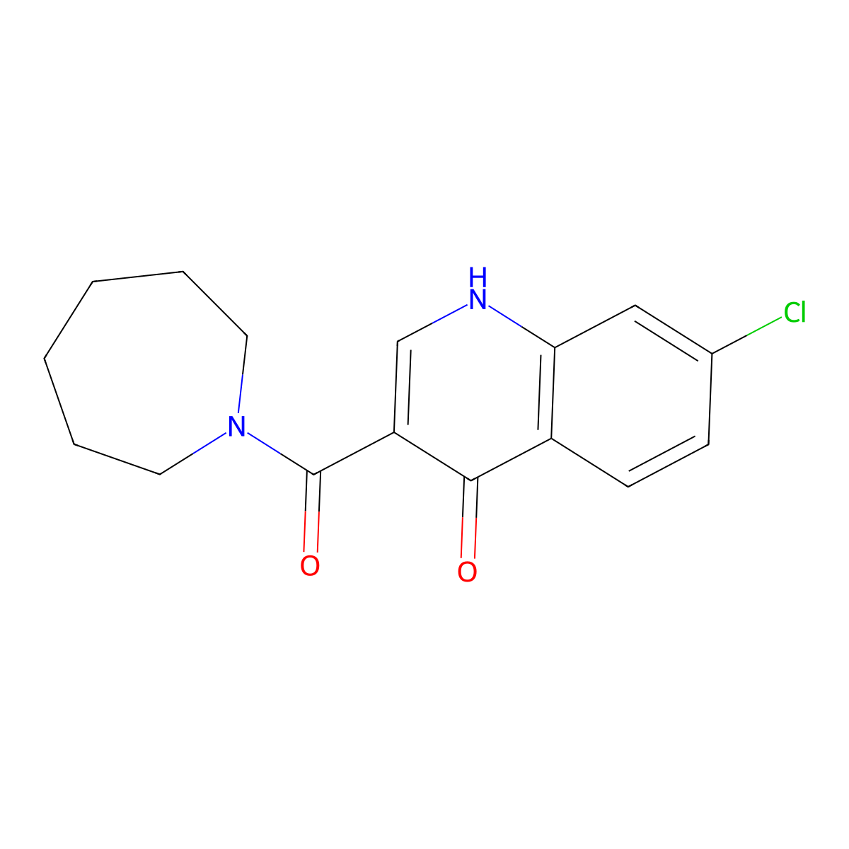 3-(azepan-1-ylcarbonyl)-7-chloroquinolin-4(1H)-one molecular structure, CAS 1144497-72-2