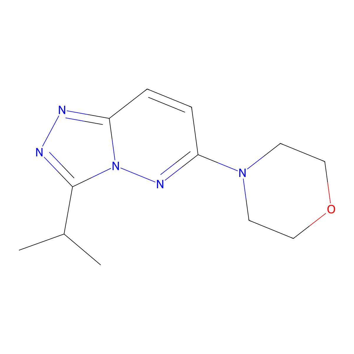 6-(Morpholin-4-yl)-3-(propan-2-yl)[1,2,4]triazolo[4,3-b]pyridazine molecular structure, CAS 1144498-07-6