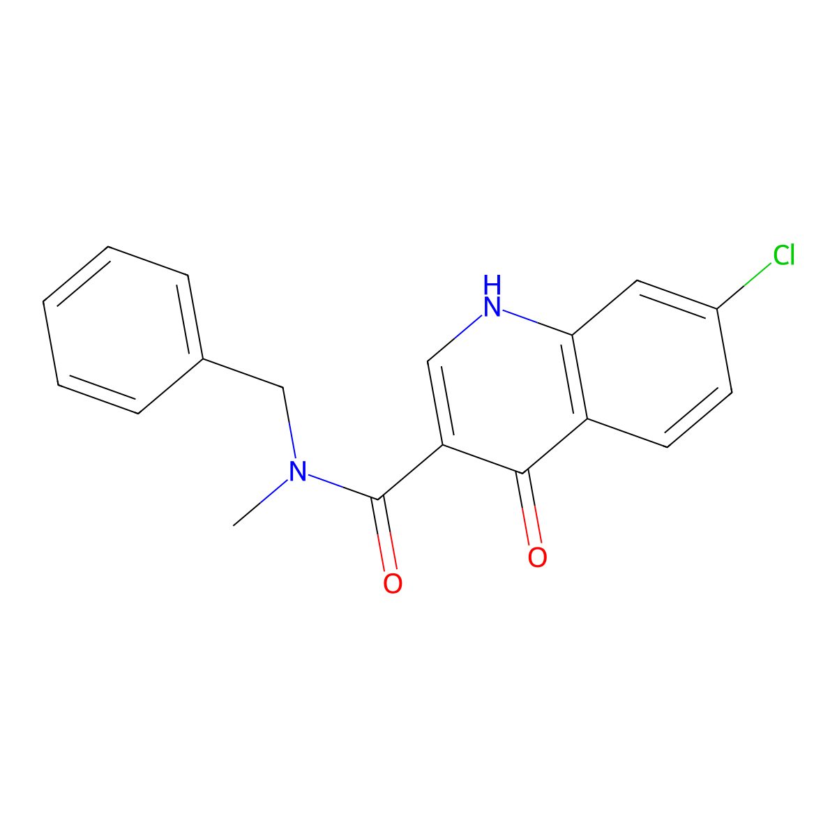 N-benzyl-7-chloro-N-methyl-4-oxo-1,4-dihydroquinoline-3-carboxamide molecular structure, CAS 1144498-27-0