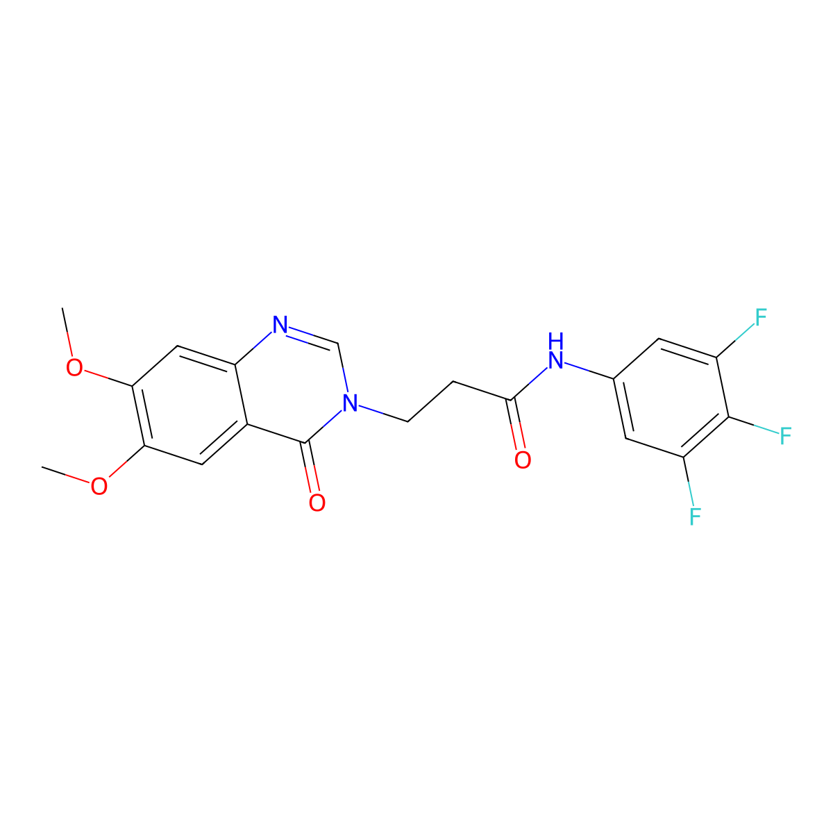 3-(6,7-dimethoxy-4-oxoquinazolin-3(4H)-yl)-N-(3,4,5-trifluorophenyl)propanamide molecular structure, CAS 1144498-83-8