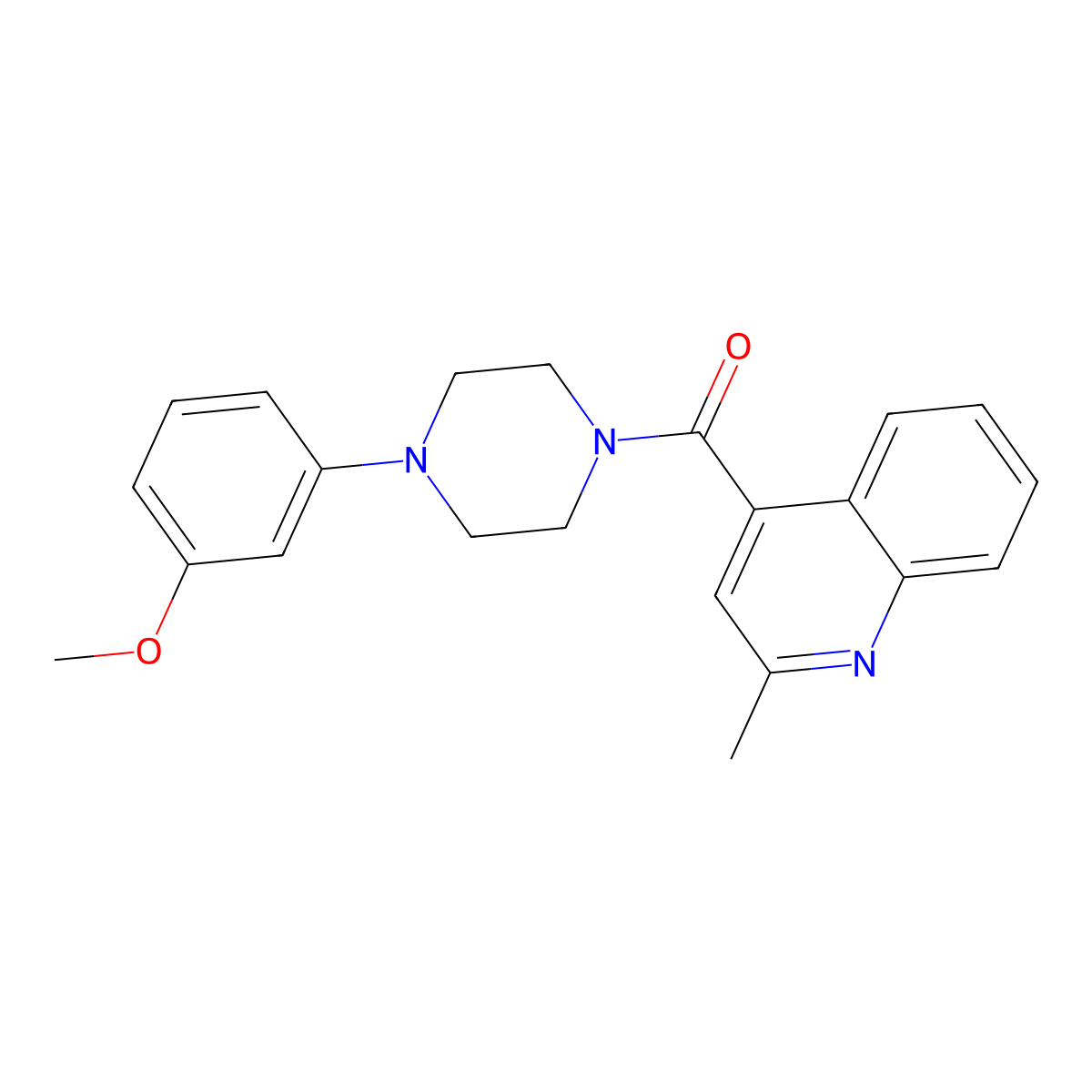 [4-(3-Methoxyphenyl)piperazino](2-methyl-4-quinolyl)methanone molecular structure, CAS 1144499-04-6