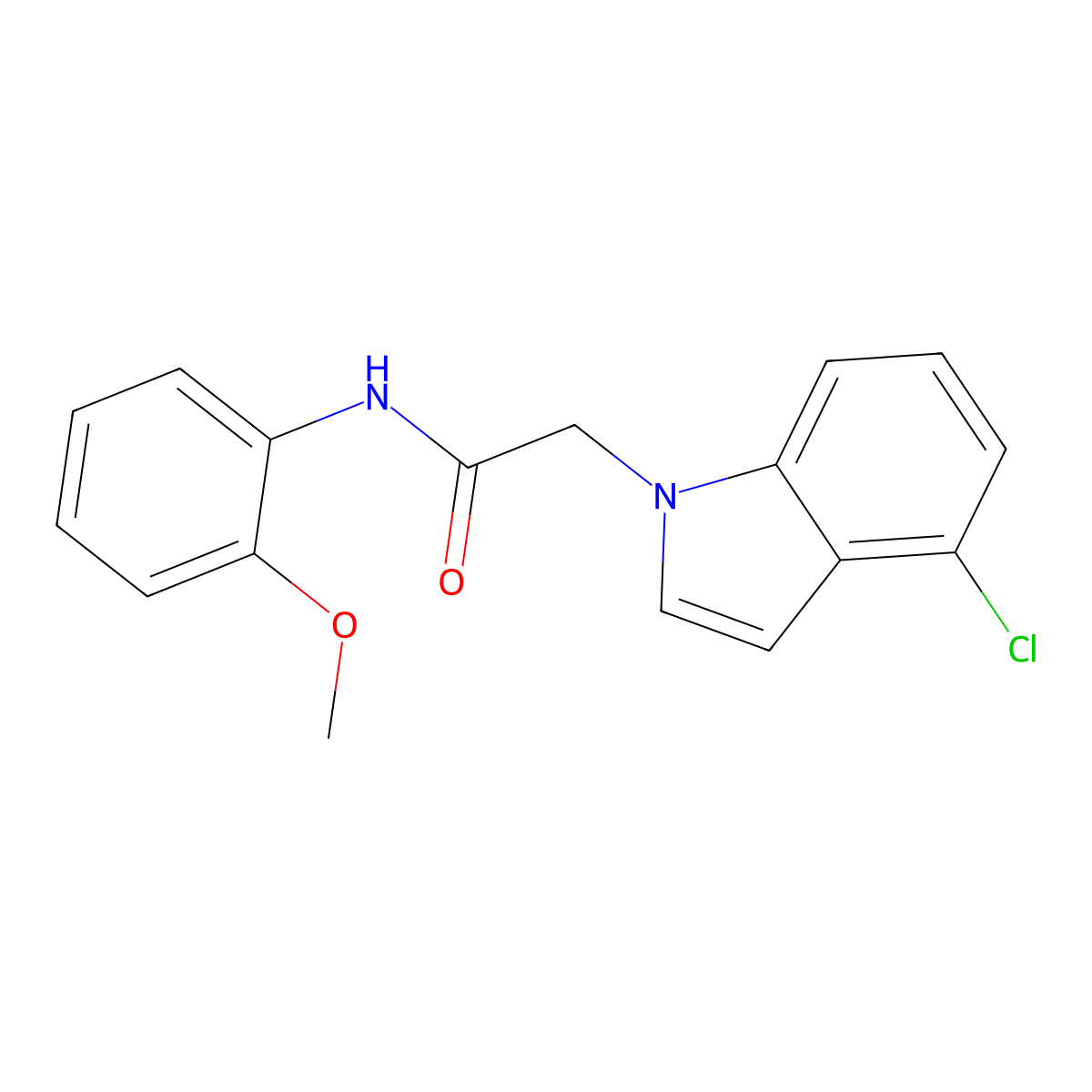 2-(4-chloro-1H-indol-1-yl)-N-(2-methoxyphenyl)acetamide molecular structure, CAS 1144499-09-1