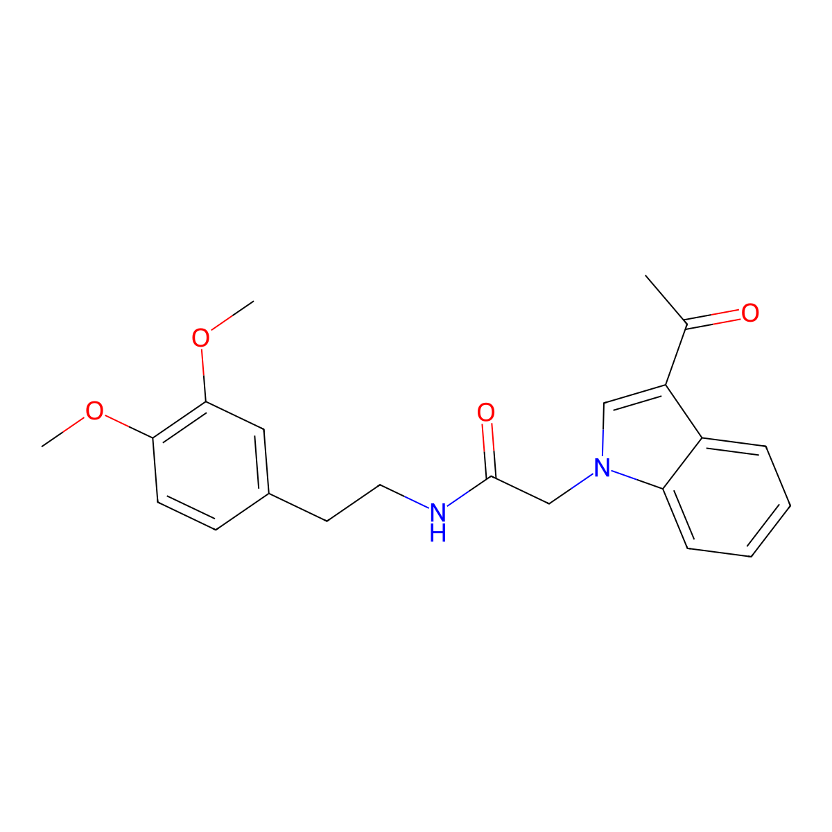 2-(3-acetyl-1H-indol-1-yl)-N-(3,4-dimethoxyphenethyl)acetamide molecular structure, CAS 1144499-16-0