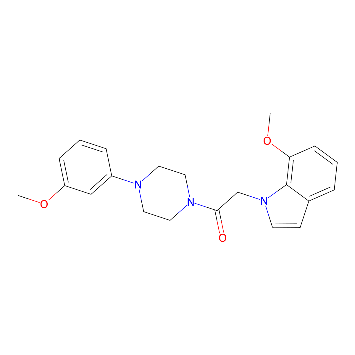 2-(7-methoxy-1H-indol-1-yl)-1-[4-(3-methoxyphenyl)piperazin-1-yl]ethanone molecular structure, CAS 1144499-99-9