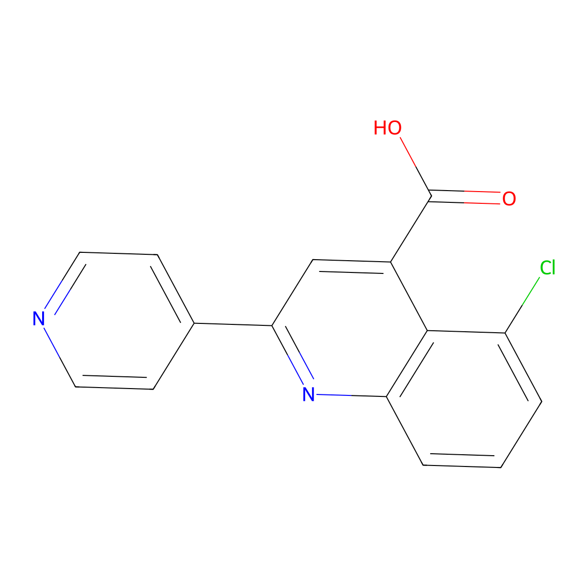 5-Chloro-2-pyridin-4-ylquinoline-4-carboxylic acid molecular structure, CAS 1144500-08-2