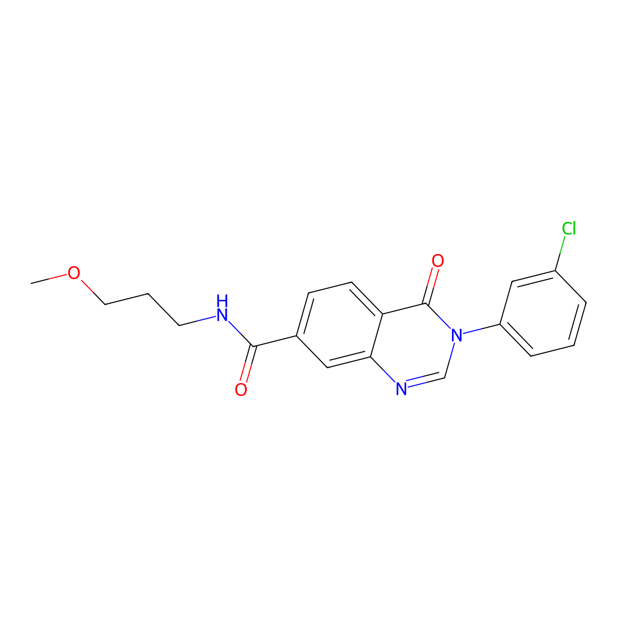 3-(3-chlorophenyl)-N-(3-methoxypropyl)-4-oxo-3,4-dihydroquinazoline-7-carboxamide molecular structure, CAS 1144500-11-7