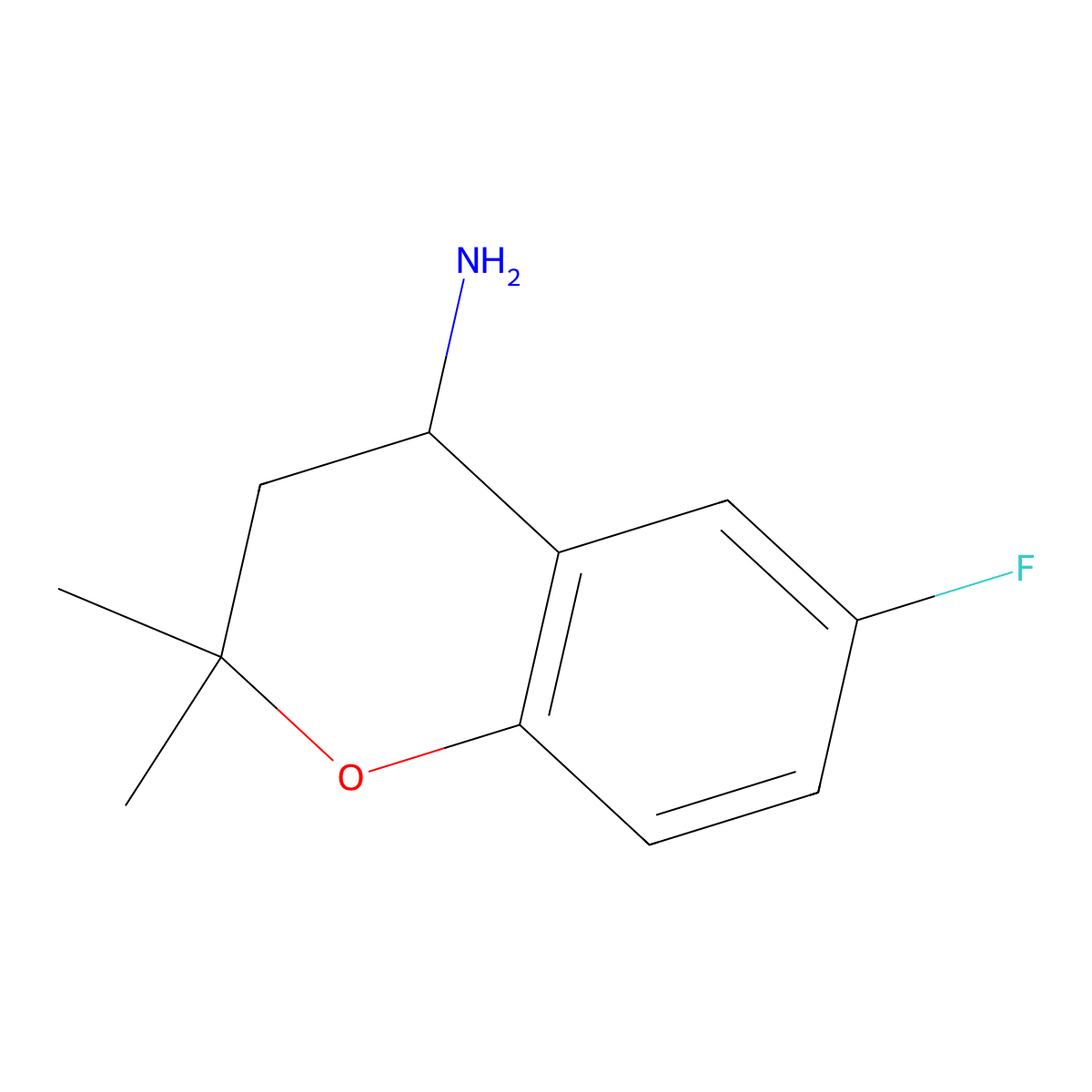 (r)-6-Fluoro-2,2-dimethylchroman-4-amine molecular structure, CAS 1144501-07-4