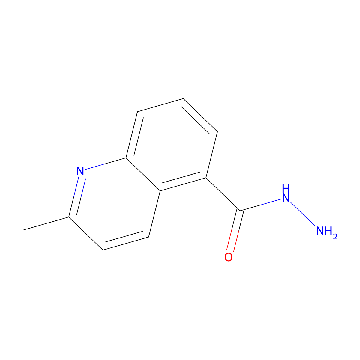 2-Methylquinoline-5-carbohydrazide molecular structure, CAS 1144503-60-5