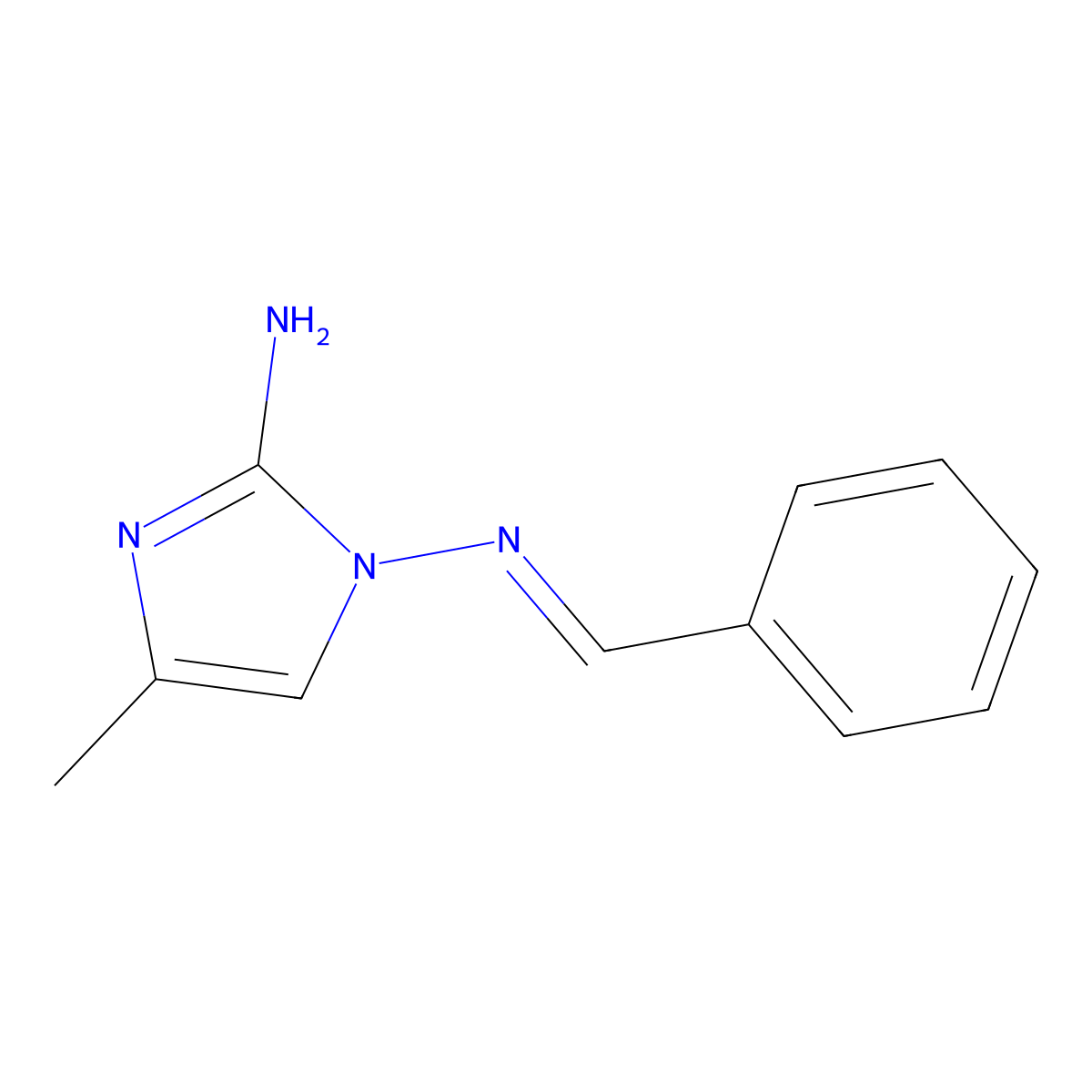 4-Methyl-N1-[(1E)-phenylmethylene]-1H-imidazole-1,2-diamine molecular structure, CAS 1144509-54-5