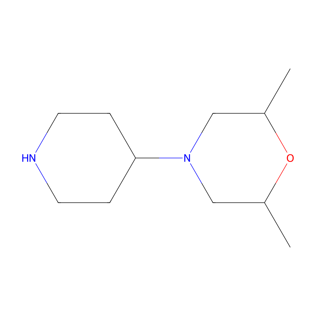 (2R,6S)-2,6-dimethyl-4-(piperidin-4-yl)morpholine molecular structure, CAS 1144519-73-2