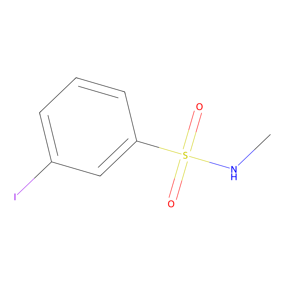 3-iodo-N-methylbenzenesulfonamide molecular structure, CAS 1144522-75-7