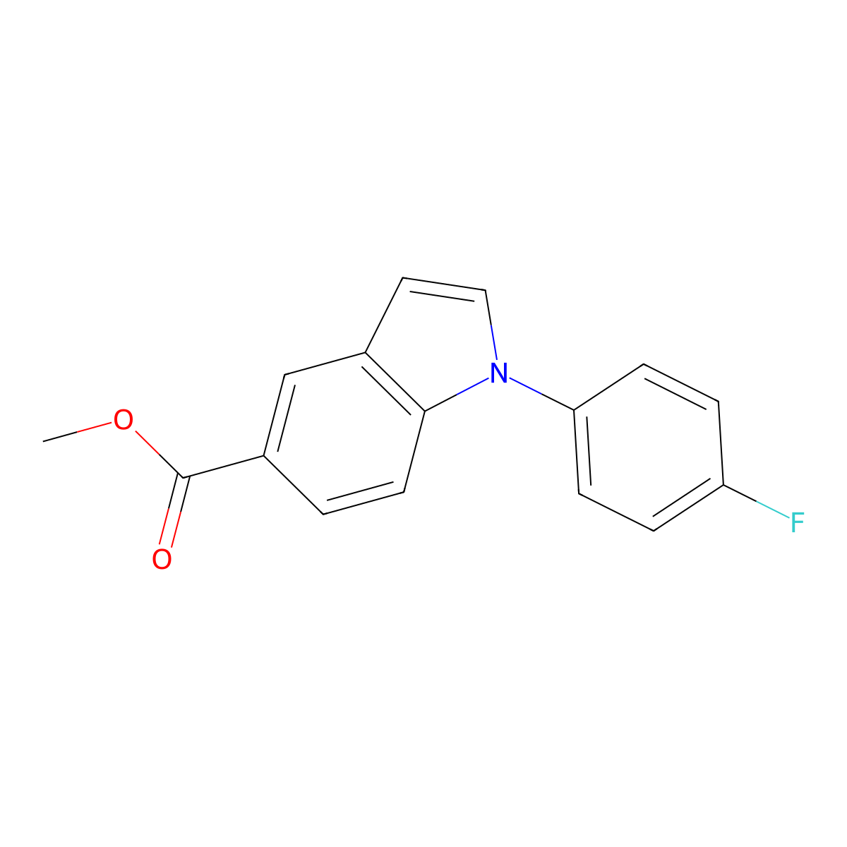 Methyl 1-(4-fluorophenyl)-1h-indole-5-carboxylate molecular structure, CAS 1144523-66-9