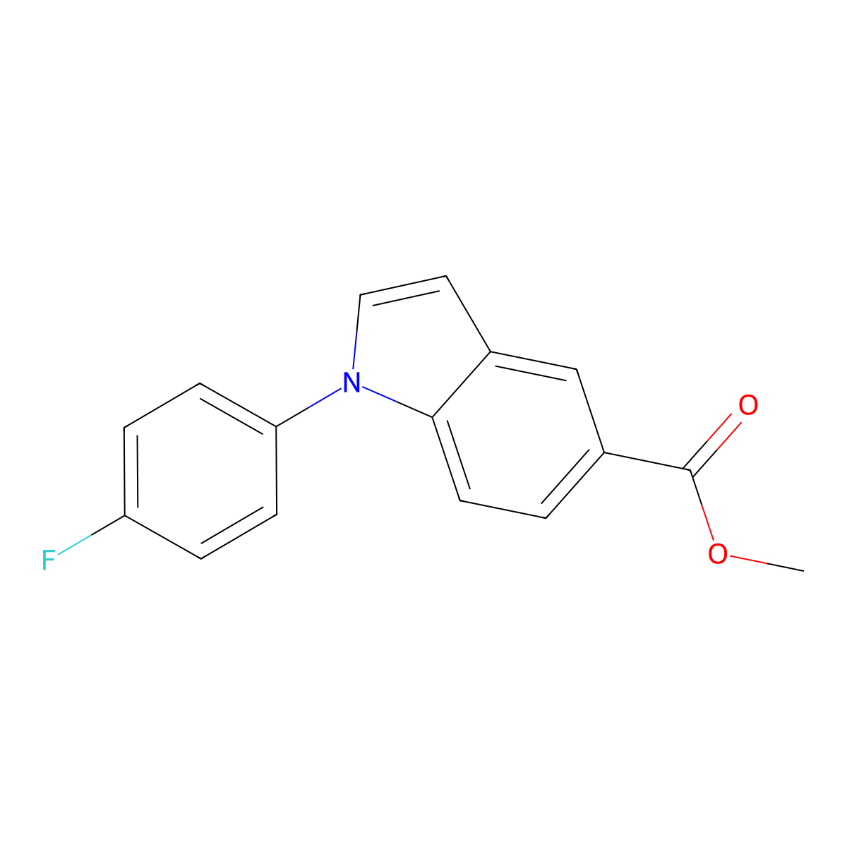 Methyl 1-(4-fluorophenyl)-1h-indole-5-carboxylate molecular structure, CAS 1144523-66-9