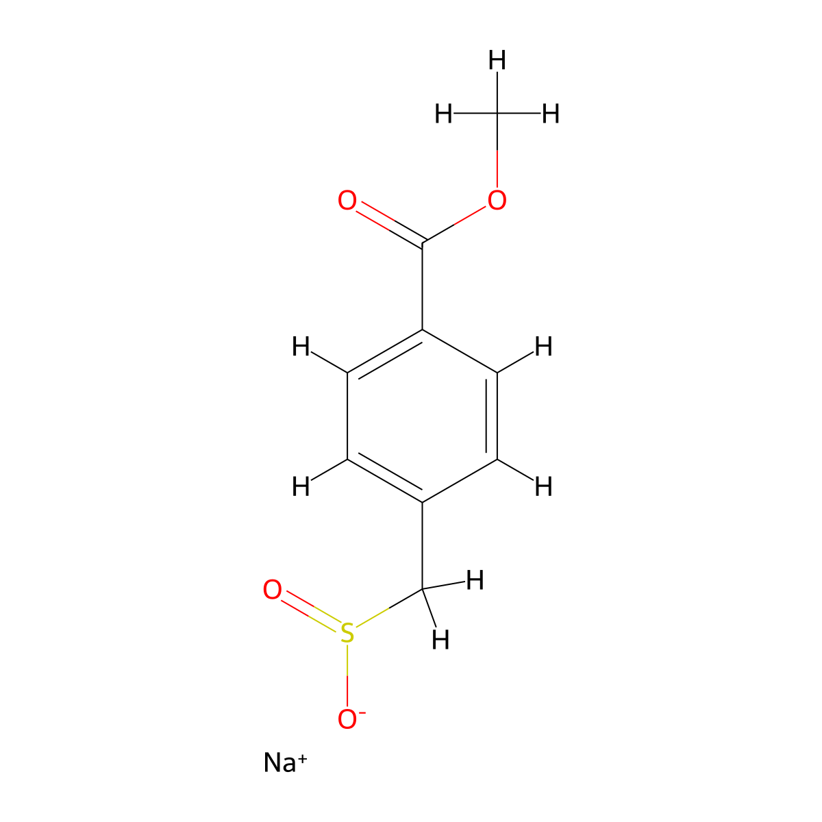 Sodium [4-(methoxycarbonyl)phenyl]methanesulfinate molecular structure, CAS 1144525-02-9