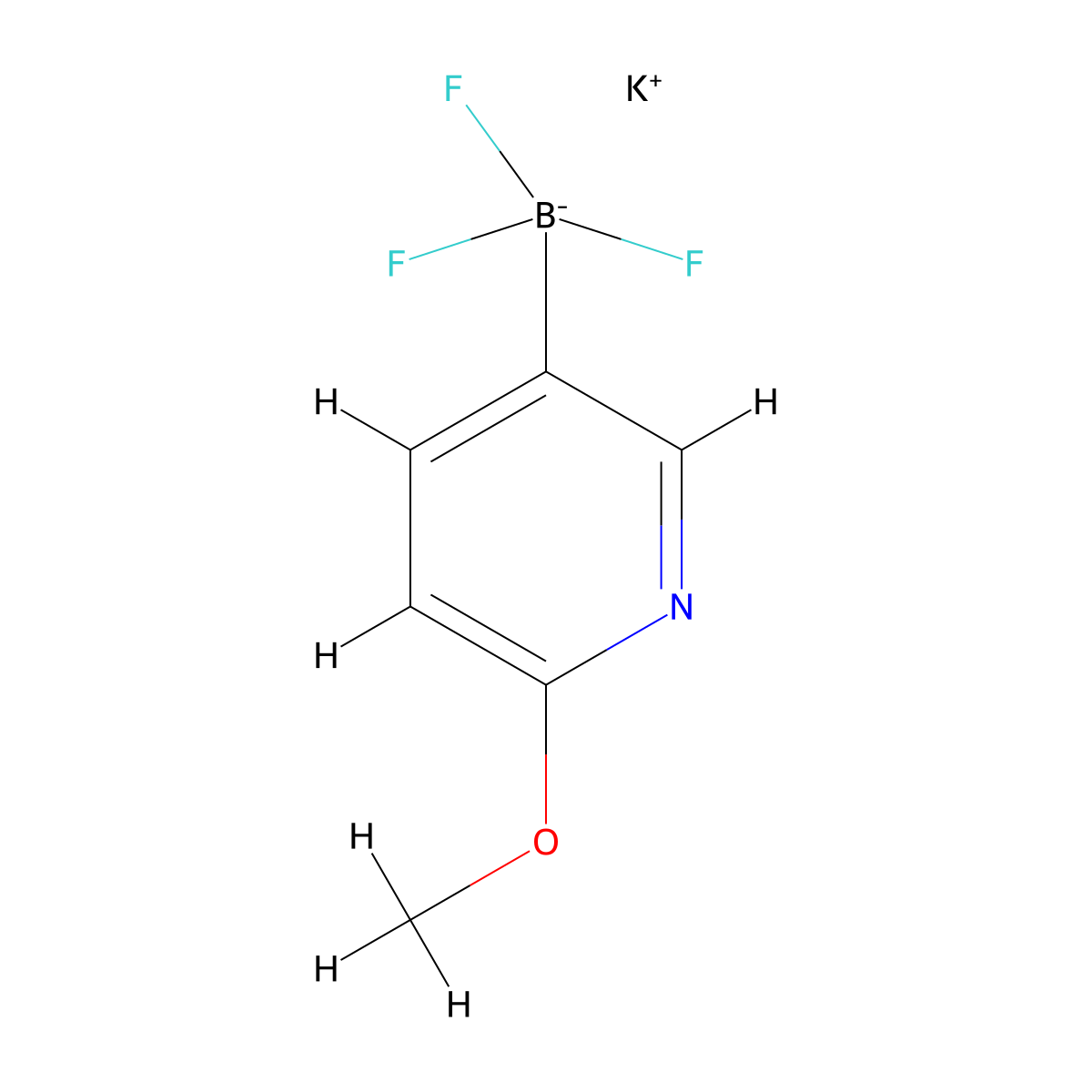 Potassium 2-methoxypyridine-5-trifluoroborate molecular structure, CAS 1144573-61-4