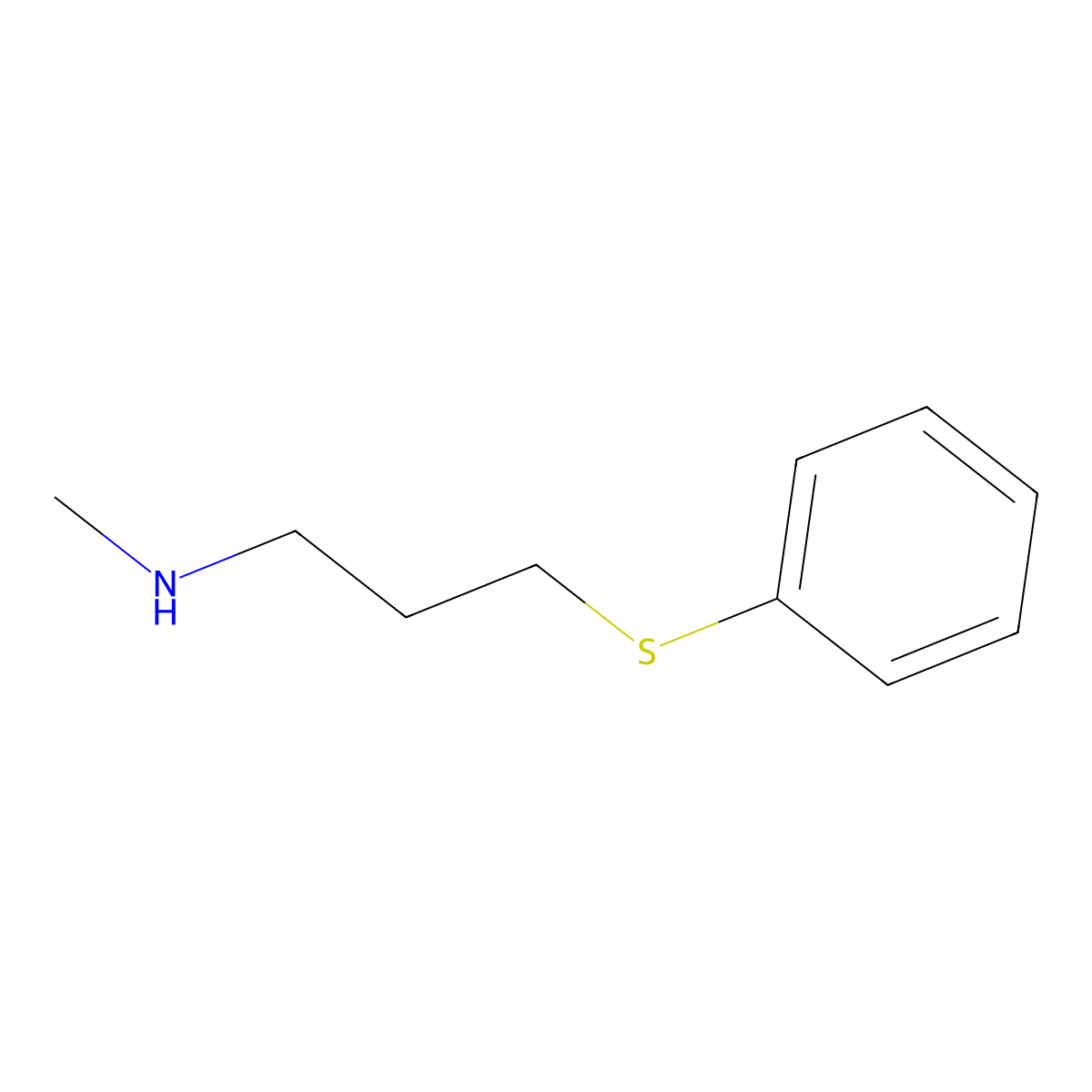 N-Methyl-3-(phenylthio)-1-propanamine molecular structure, CAS 114458-67-2