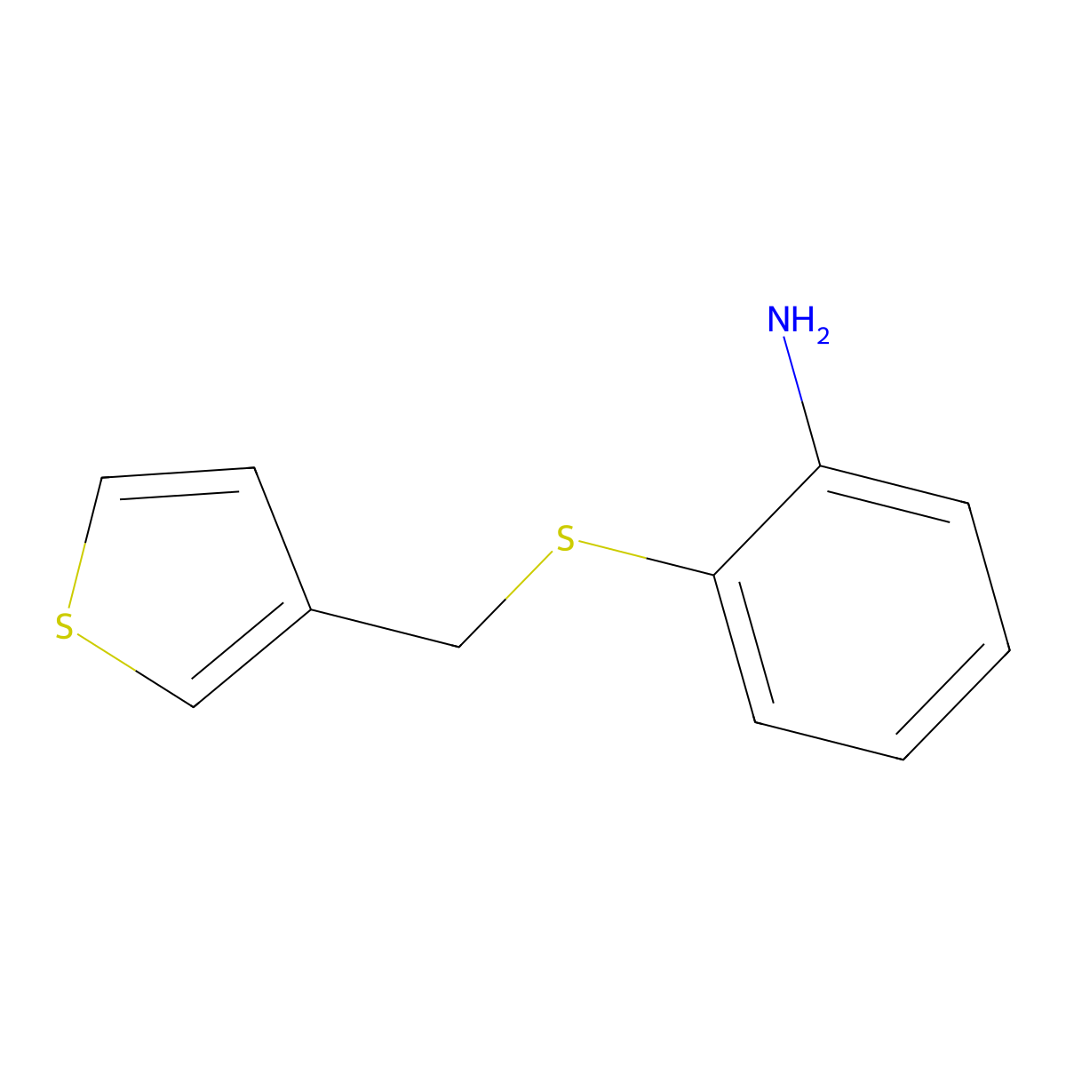 2-{[(Thiophen-3-yl)methyl]sulfanyl}aniline molecular structure, CAS 114461-58-4