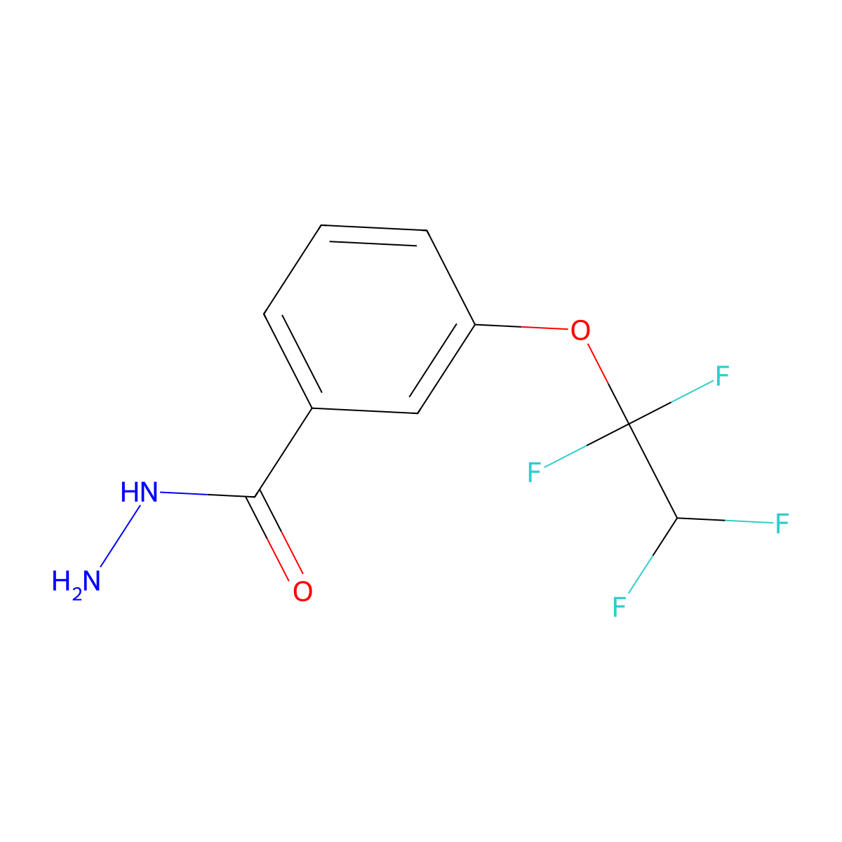 3-(1,1,2,2-Tetrafluoroethoxy)benzohydrazide molecular structure, CAS 114467-21-9