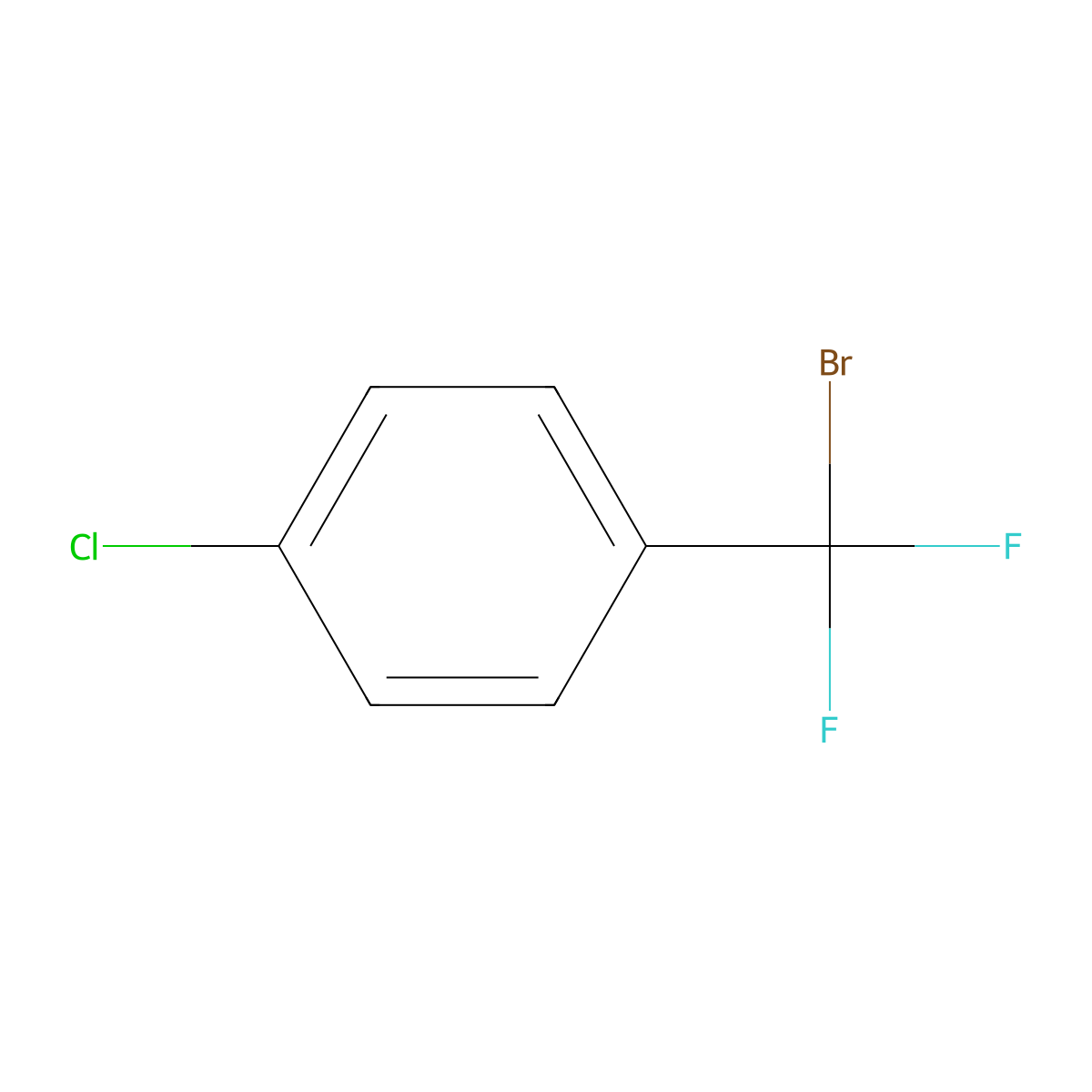 1-(Bromodifluoromethyl)-4-chlorobenzene molecular structure, CAS 114467-75-3