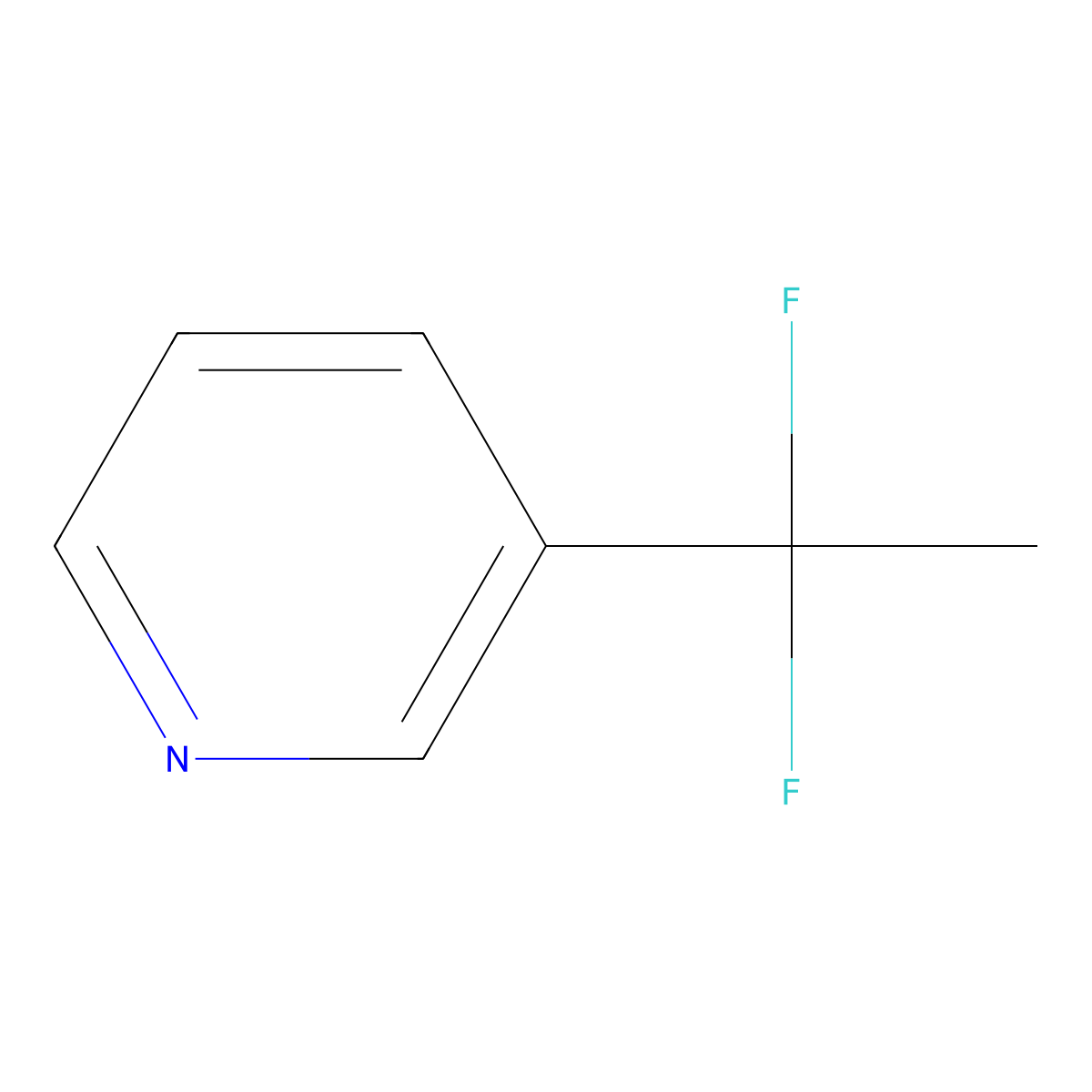 3-(1,1-Difluoroethyl)pyridine molecular structure, CAS 114468-03-0