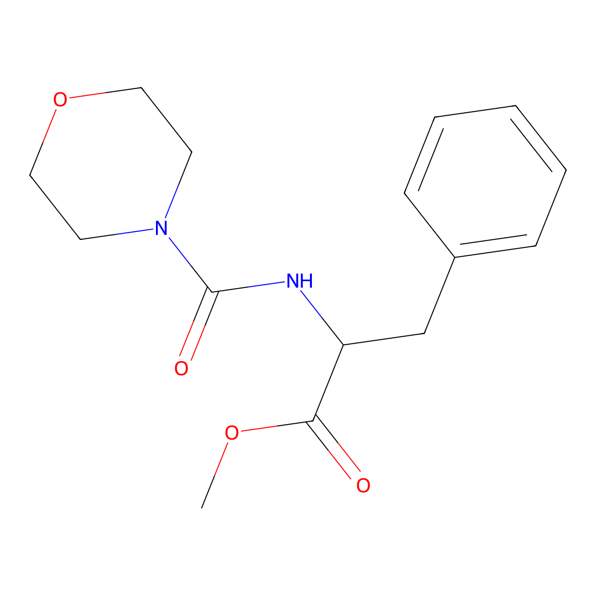 (S)-methyl 2-(morpholine-4-carboxamido)-3-phenylpropanoate molecular structure, CAS 114473-20-0