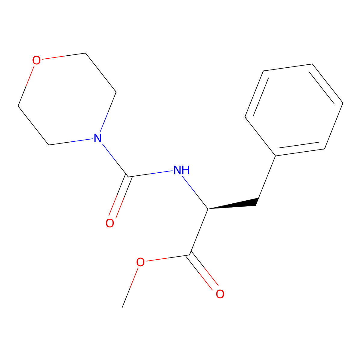 (S)-methyl 2-(morpholine-4-carboxamido)-3-phenylpropanoate molecular structure, CAS 114473-20-0
