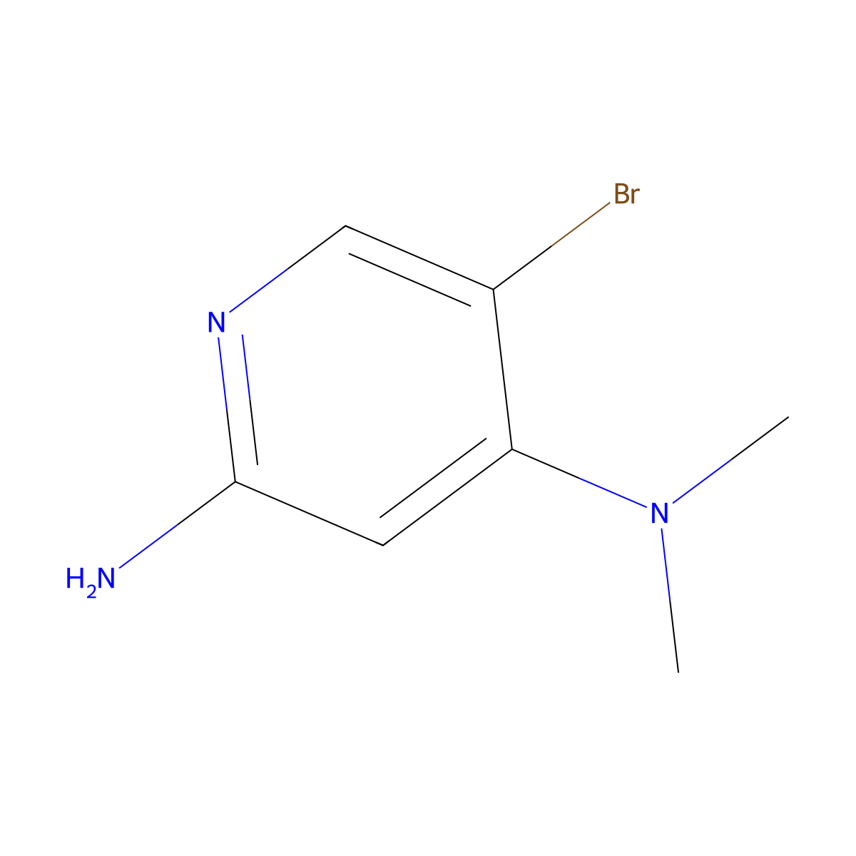 5-bromo-N4,N4-dimethylpyridine-2,4-diamine molecular structure, CAS 114474-08-7