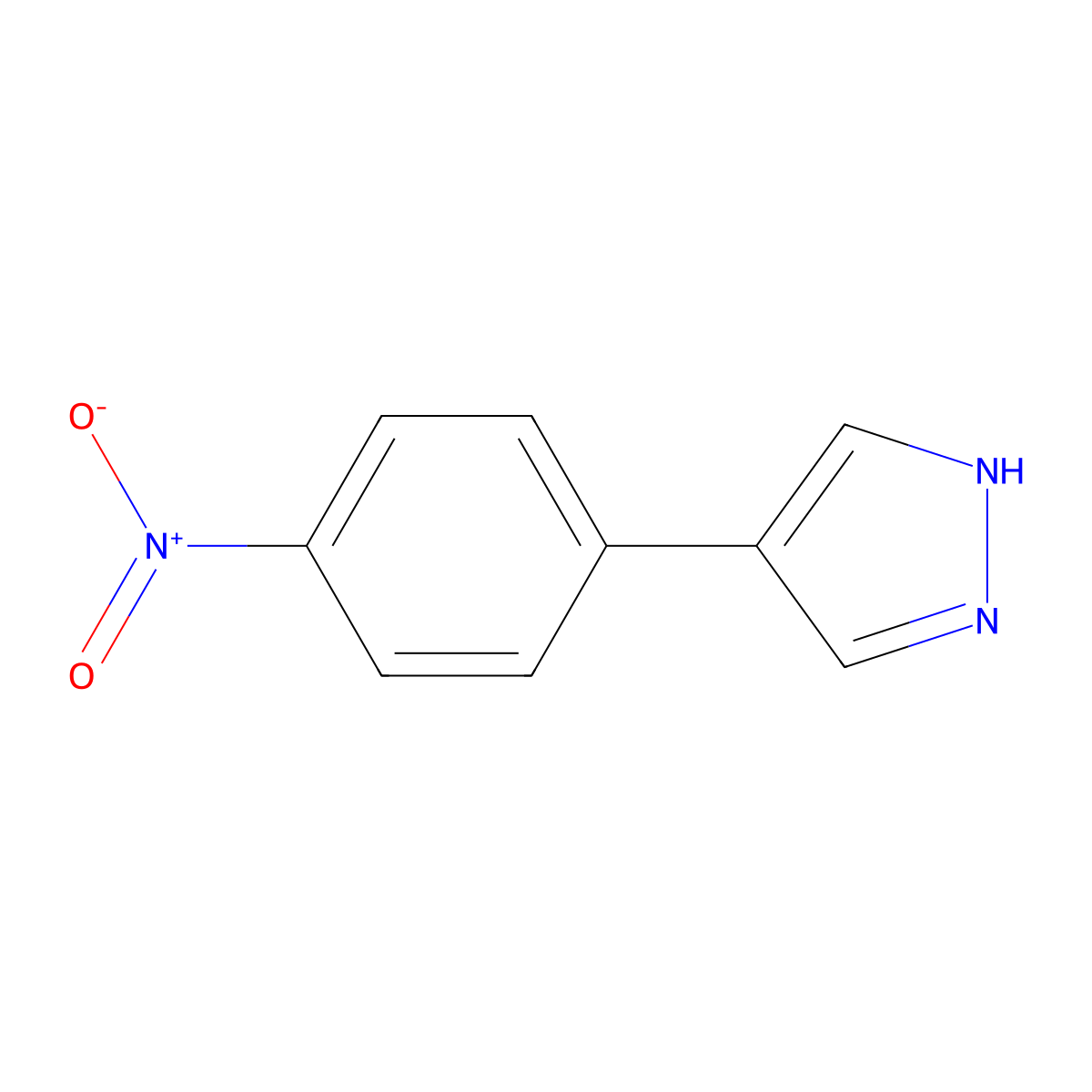 4-(4-nitrophenyl)-1H-pyrazole molecular structure, CAS 114474-26-9