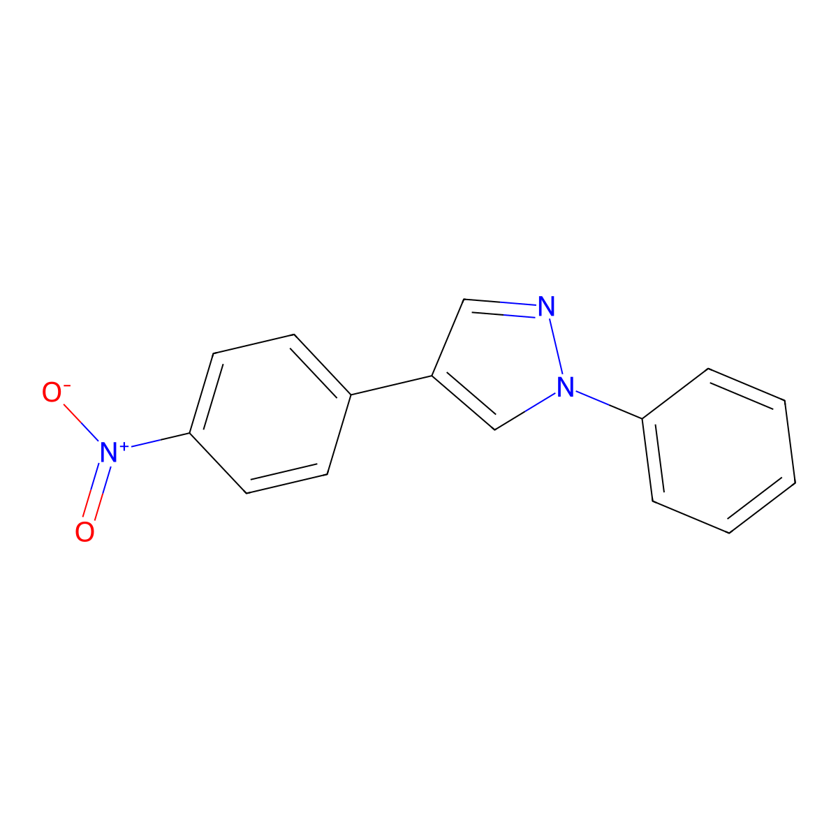 4-(4-Nitrophenyl)-1-phenyl-1H-pyrazole molecular structure, CAS 114474-27-0