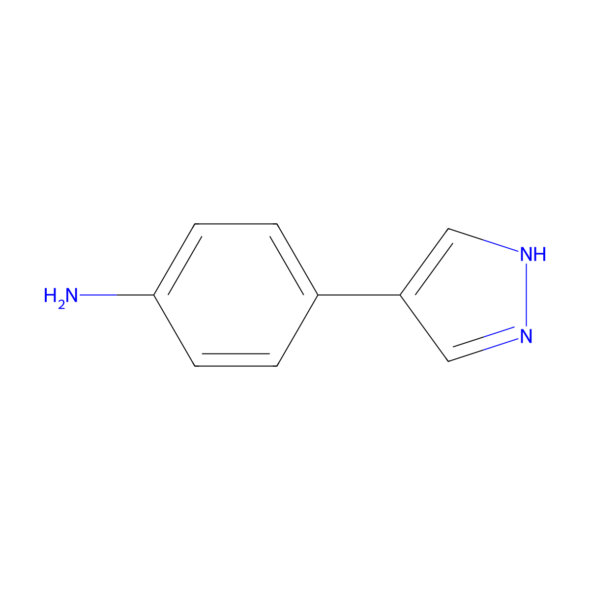 4-(1H-pyrazol-4-yl)aniline molecular structure, CAS 114474-28-1