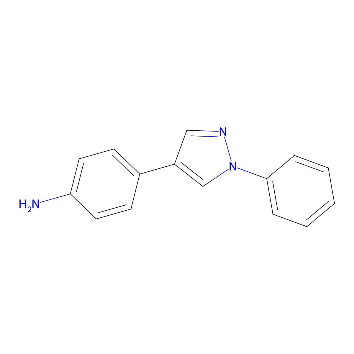 4-(1-Phenyl-1H-pyrazol-4-yl)benzenamine molecular structure, CAS 114474-29-2