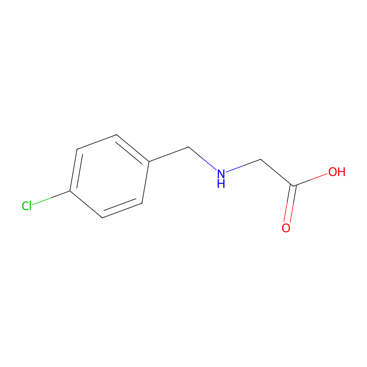 (4-Chloro-benzylamino)-acetic acid molecular structure, CAS 114479-33-3