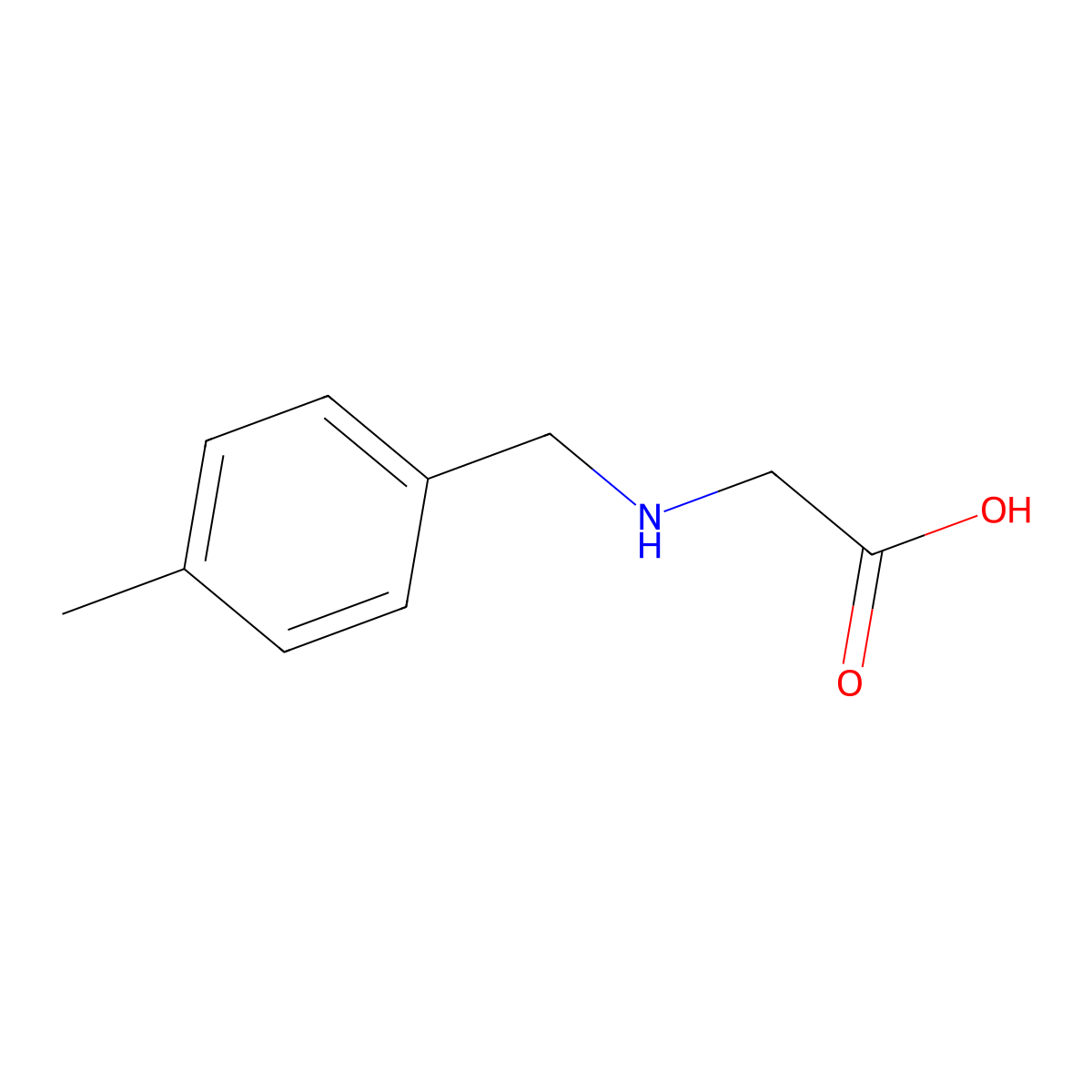 (4-Methyl-benzylamino)-acetic acid molecular structure, CAS 114479-34-4