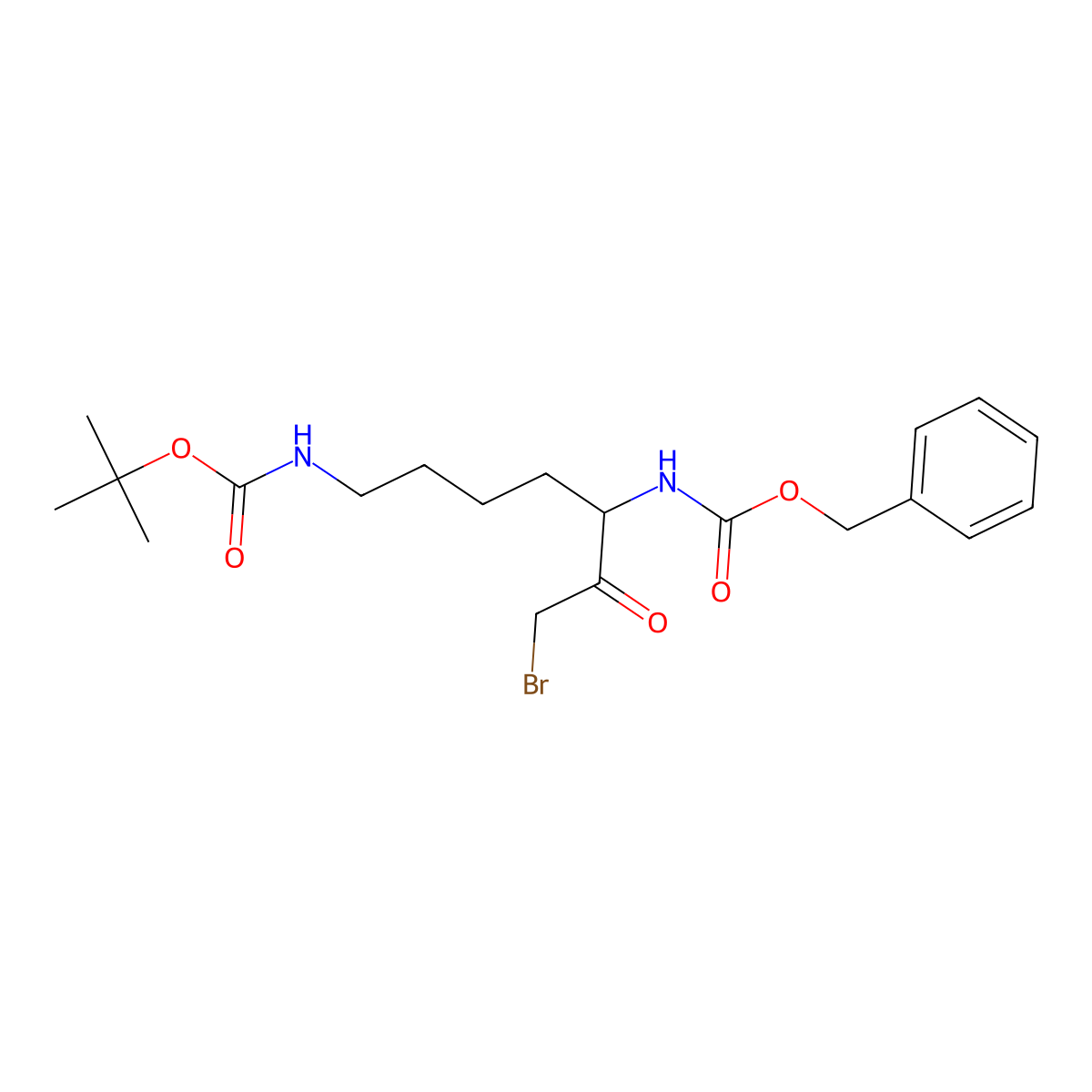 Benzyl tert-butyl (7-bromo-6-oxoheptane-1,5-diyl)(S)-dicarbamate molecular structure, CAS 114479-96-8