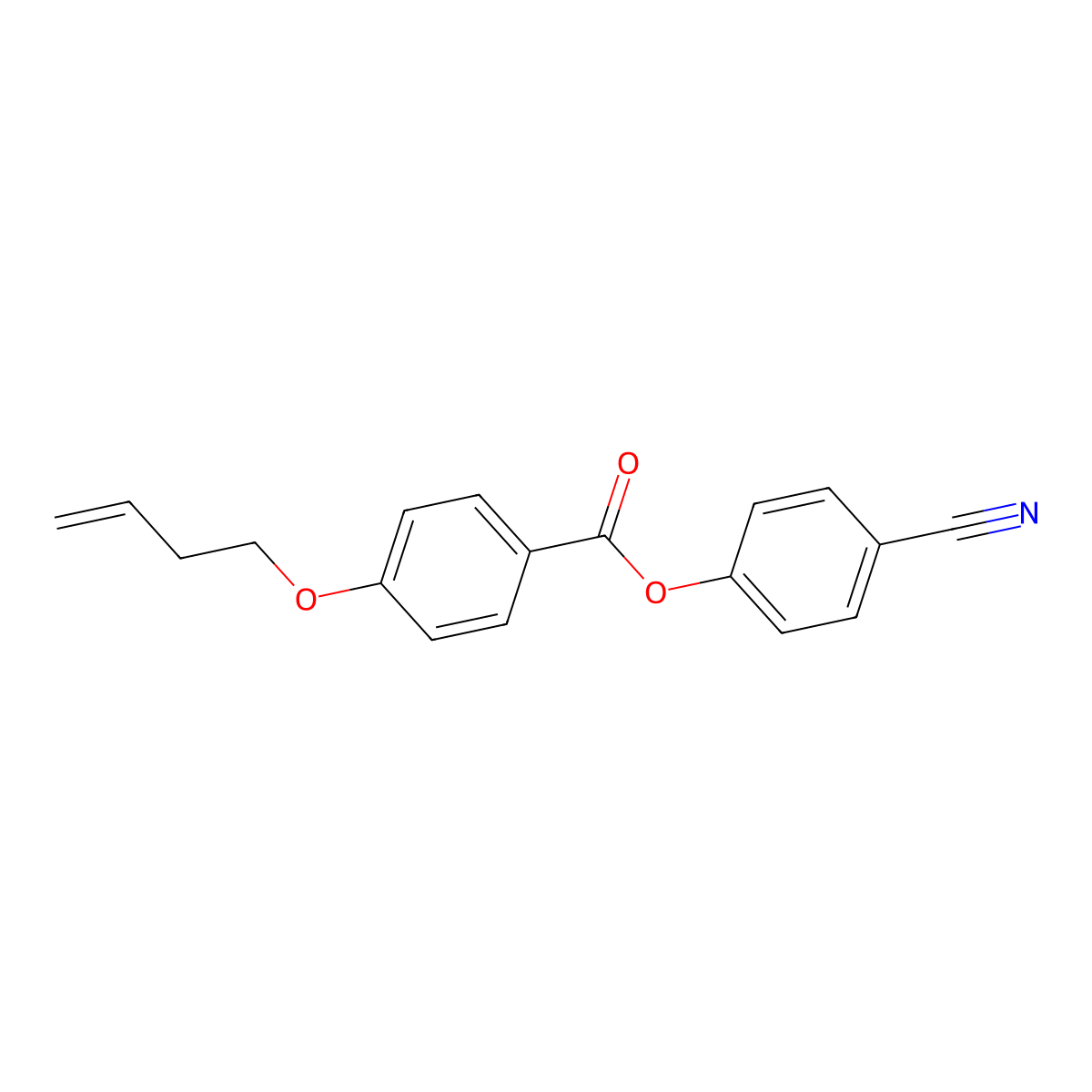 4-Cyanophenyl 4-(3-butenyloxy)benzoate molecular structure, CAS 114482-57-4